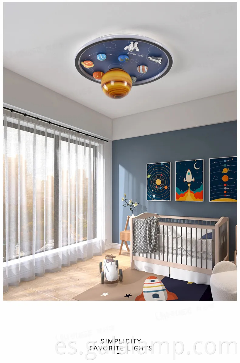 Lámpara de techo LED creativa de astronautas para niños de los niños